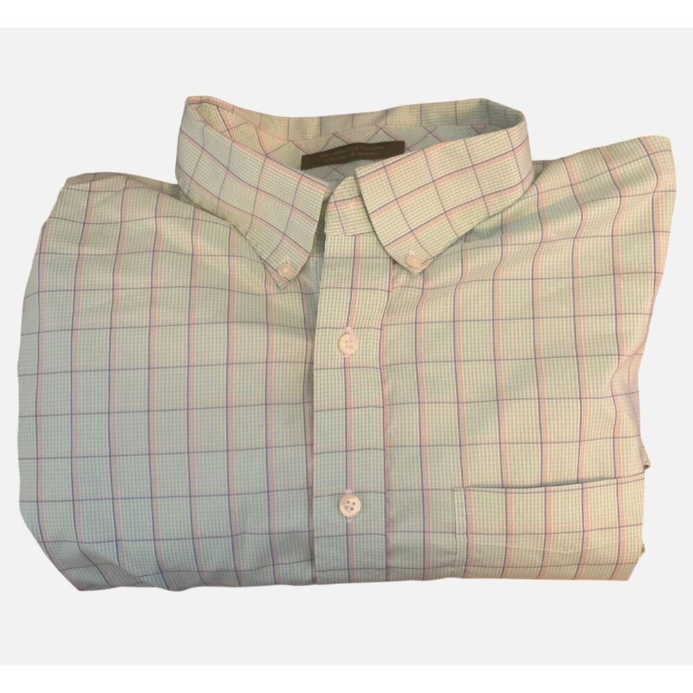 Cotton Brother's Men's Button-down Plaid Shirt pre-owned XL